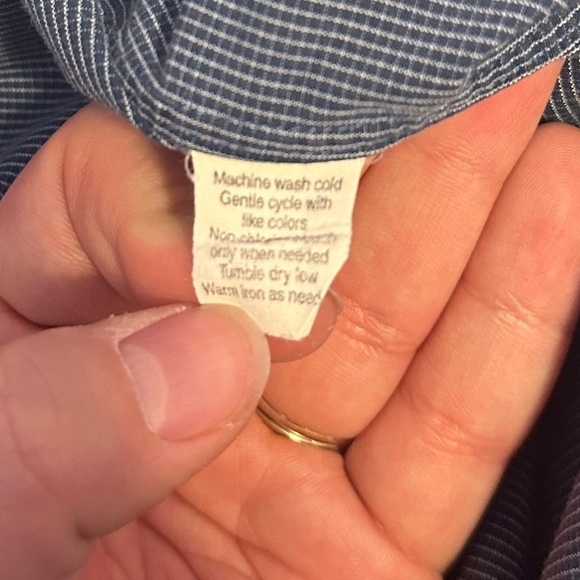 J. Crew Long Sleeve Button-Down Men’s Shirt Blue Gray Size XL 17.5-18 Office - Picture 5 of 6